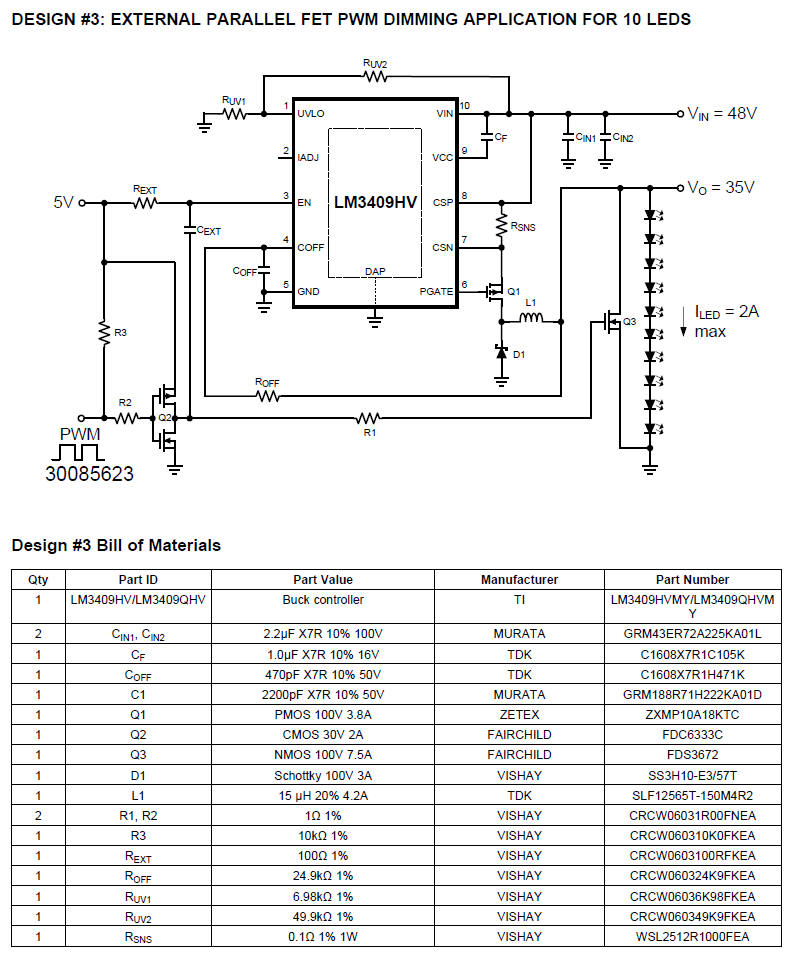 Dimming LED circuit diagram